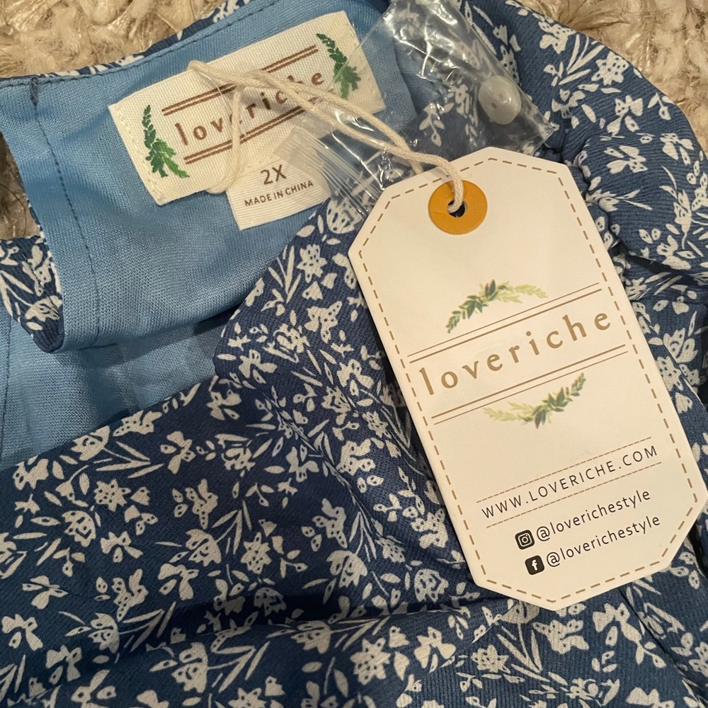 Blue One Loved Babe dress (loveriche brand)